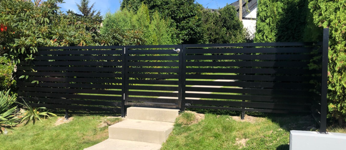 aluminum slat fence horizontal