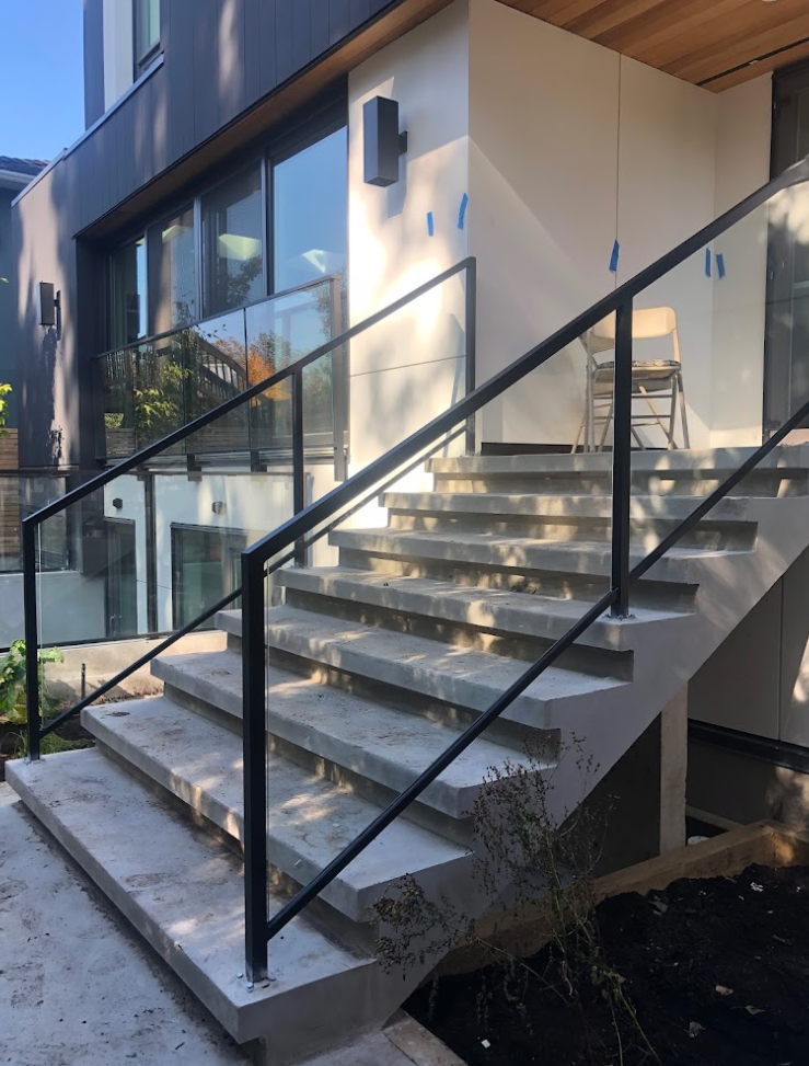 glass railing stair vancouver